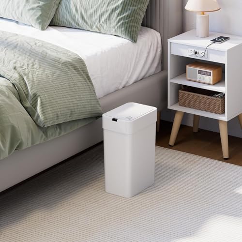 Image of House of Quirk Automatic Touchless Trash Can 9L | Motion Sensor Smart Dustbin | IPX5 Waterproof Bathroom Garbage Bin for Home, Office & Dorm (White)