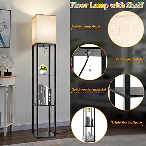 Buy Floor Lamp with Shelves,Shelf Floor Lamps for Living Room with 3