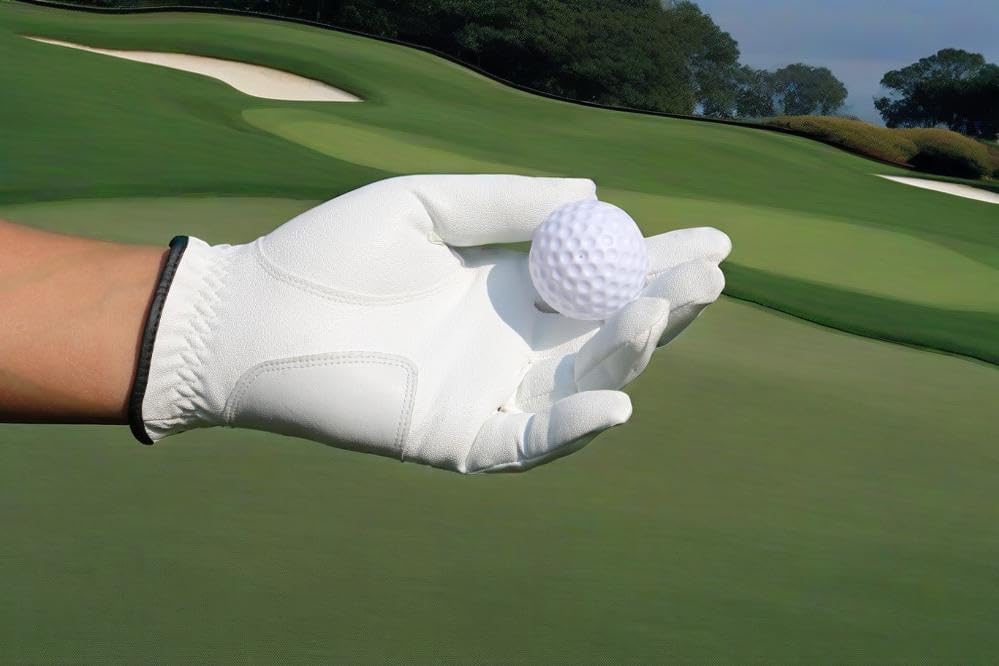 3 Pack Golf Gloves Men Right Handed Golfer | Premium Leather - Super Soft Feel - Worn on Left Hand Men's Golf Glove - Image 4