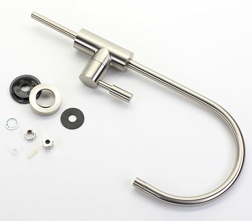 Hydronix LF-EC25-BN - Grifo de cerámica moderno de ósmosis inversa o agua filtrada, níquel cepillado