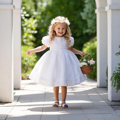 Image of Kiderence Toddler Flower Girl Sandals Open Toe Dress Shoes Wedding Party