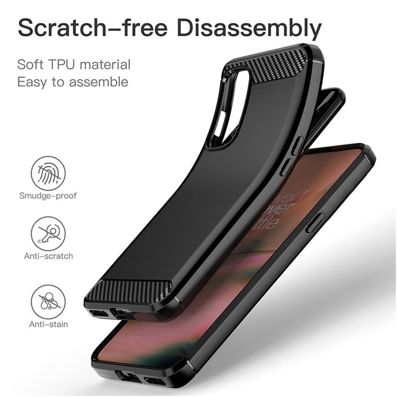 Image of Hybrid Carbon Fiber Back Case for OnePlus Nord CE 2 (Black)