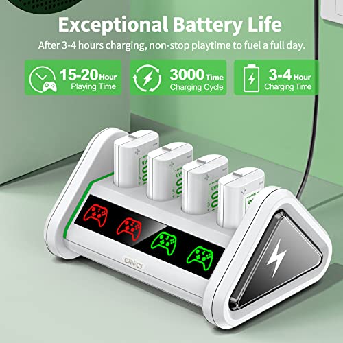 Rechargeable Battery Pack for Xbox One/Xbox Series X|S, 4 x 3840mWh Batteries Xbox One Controllers, Xbox Series Controller Batteries with Charger Station for Xbox One/One S|X/Elite - Image 7