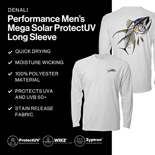 Denali Men's Teaser UPF 50+ Long Sleeve T-Shirt, UV Protection Shirt, Trophy Bones Collection: Yellowfin Tuna4