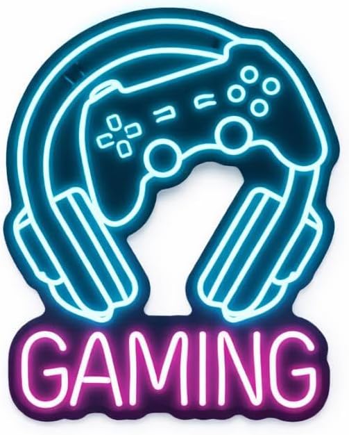 Urbalabs Nutrition Gaming Headphone and Controller LED Neon Sign LED Neon Sign Dimmable USB Wall Ar
