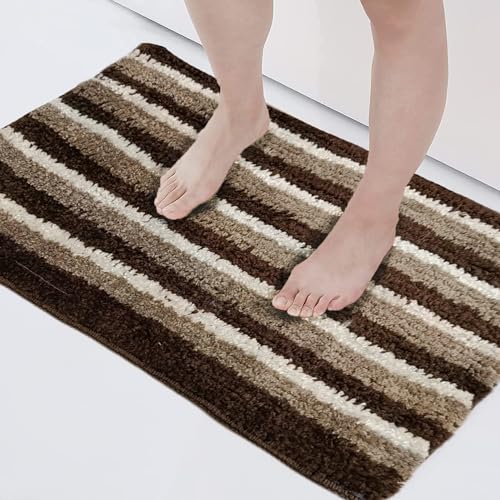 Image of Door Mats for Home | Door Mats for Home Entrance | Door Mat for Bathroom| Soft & Super Absorbent Mats for Shower | Washable, Non-Slip & Quick-Drying Mats (Pack of 2) (Multicolor 15)