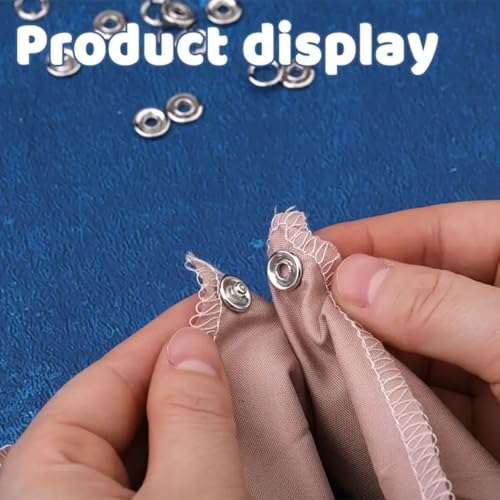 Image of AAMATY Round Head Snap Button Fastener Set with Pliers Tool (100 Sets) - Metal Press Studs for Clothes, Leather, Bags, DIY Craft - Stainless Steel Fasteners with Storage Box (Silver)