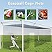 Miveda 49' x 10' x 11.5' Baseball Batting Cage Net, Batting Practice Net Pitching Cage, Portable Tote Bag Design, Softball Cage for Backyard Outdoor Pitching Practice Sports, Only Net Not Frame