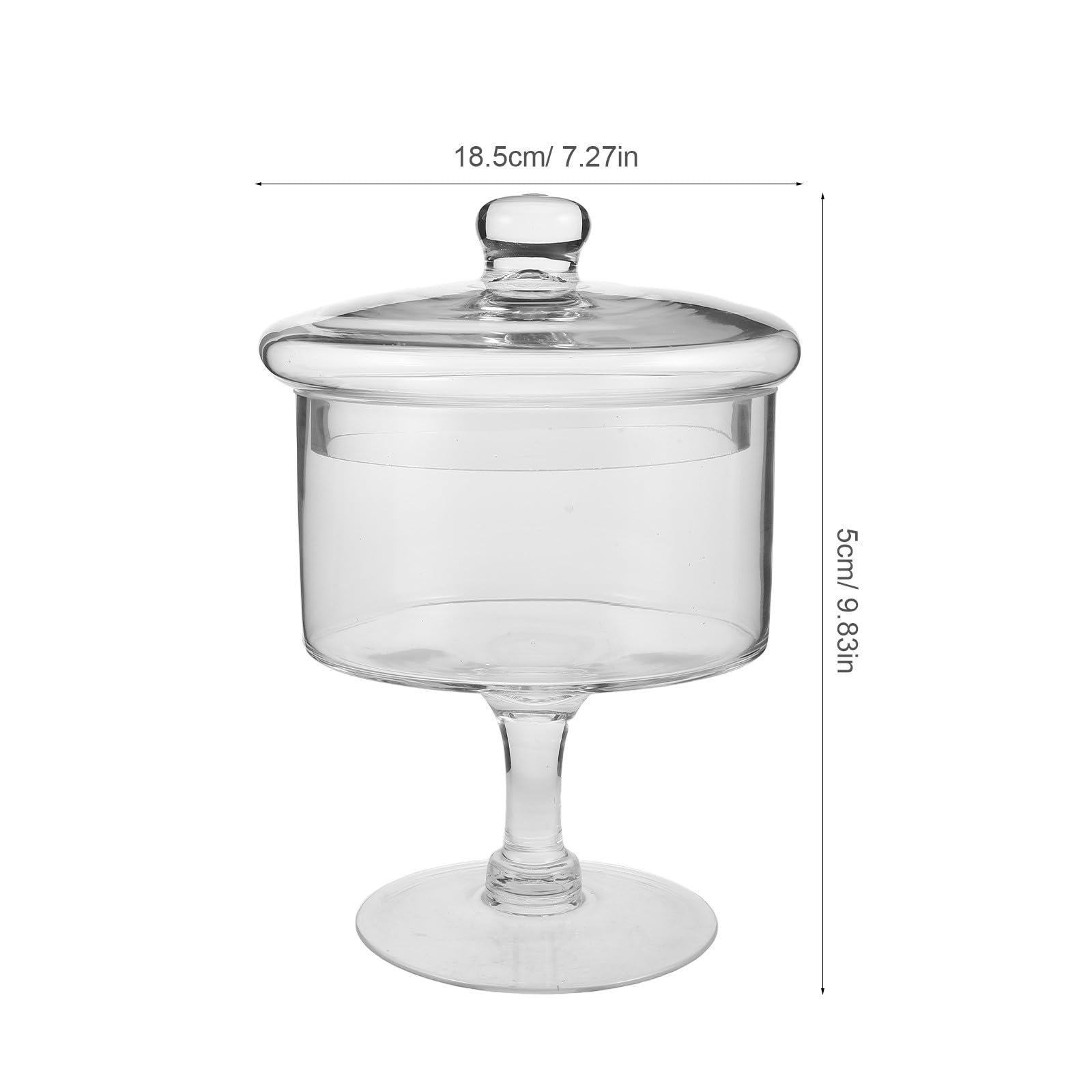 Gadpiparty Tortenständer aus Glas mit Fuß und Deckel Dessertglocke aus Glas 25cm für Desserts und Käse für Hochzeiten und Desserttische