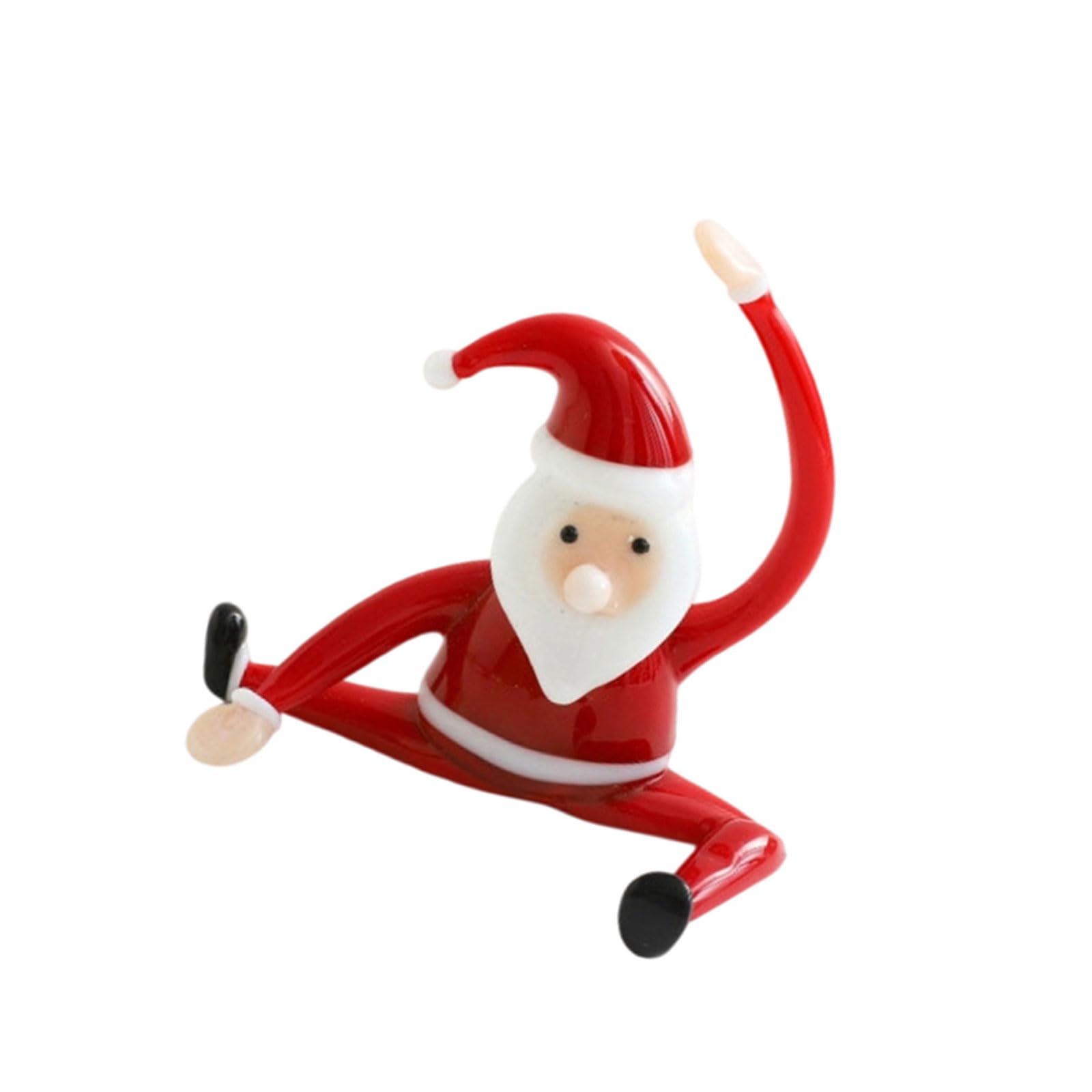 Msioytog D Christmas Ecorative Figurine Santa Clauses Ornament Glass Yogas Santa Figurines Christmas Party Ecorations Gift Party Ecorations