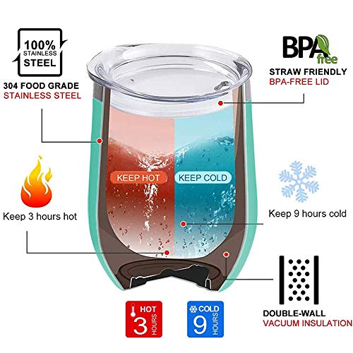 Athand Mamasaurus Tumbler With Lid 12Oz - Mom Cup Double Wall Insulated Coffee Mug-Stemless Wine Glasses-Novelty Valentines Day Birthday Holiday Gift For Mom Wife Women Presents(Mint) #TOP1