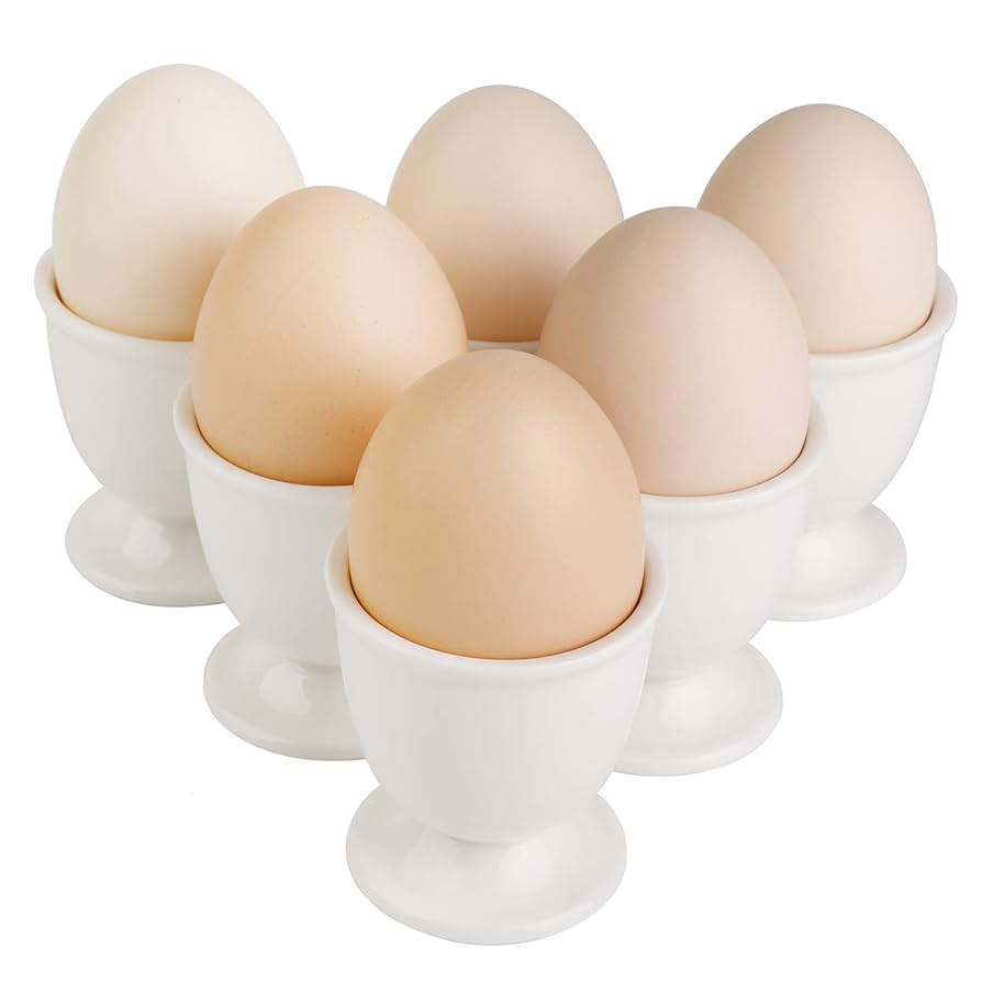 Amazon.com: Ceramic Soft Hard Boiled Egg Cups Holder Set of