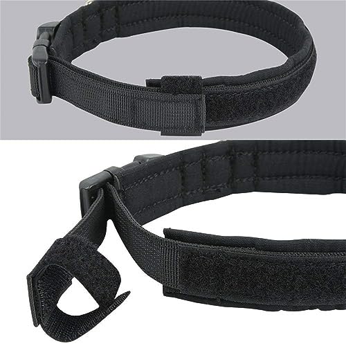 Collar de nylon para cachorro ajustable y acolchado negro S miniatura 6