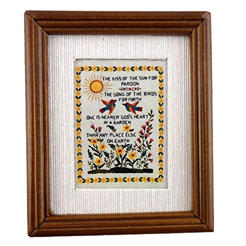 Quadro casa delle bambole matrimonio in piccola cornice ovale