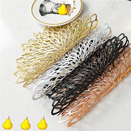 4 Pezzi Tovaglietta per Fiori Rotonda in Argento