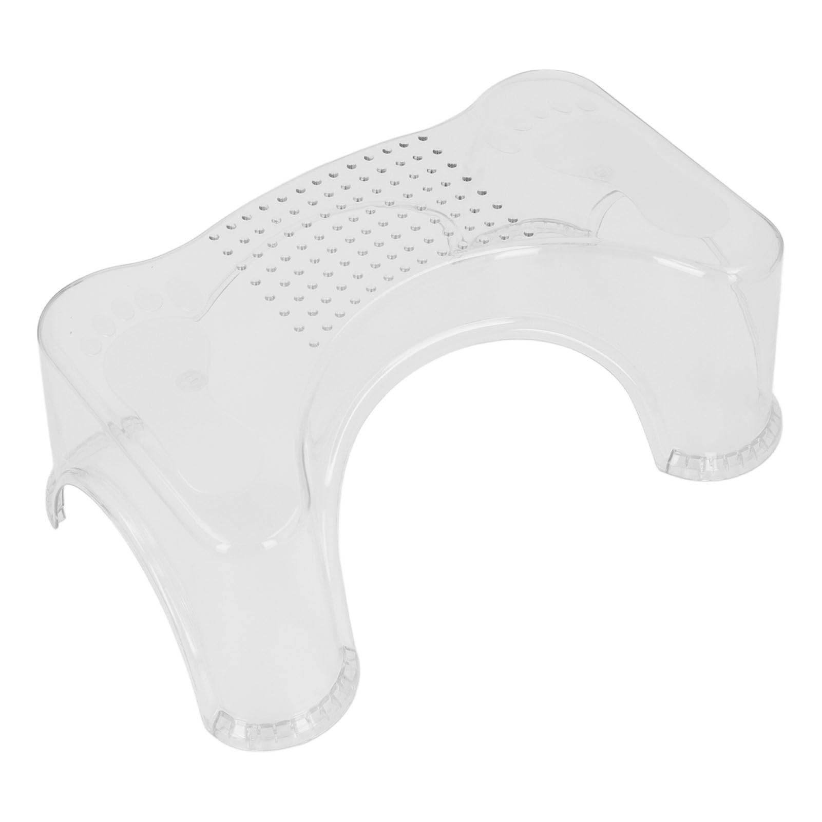 DAN&DRE Toilet Stool, Non Slip Bathroom Footstool for Children Pregnant Elderly, with Thickened PET Material for Home Office Massage Stool (High Transparent)