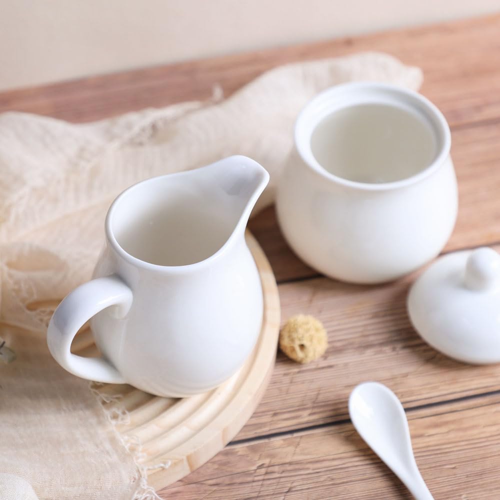 Jarra de leche de cerámica colorida, juego de azucarero, juego de servir café, jarra de crema y azucarero