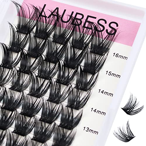 Image of Lash Clusters 9-16mm Individual Lashes Wispy Cluster Lashes Mixed Length Reusable Eyelash Clusters DIY Eyelash Extension Individual Lash Extension Supplies (02-0.07C, 9-16mm)