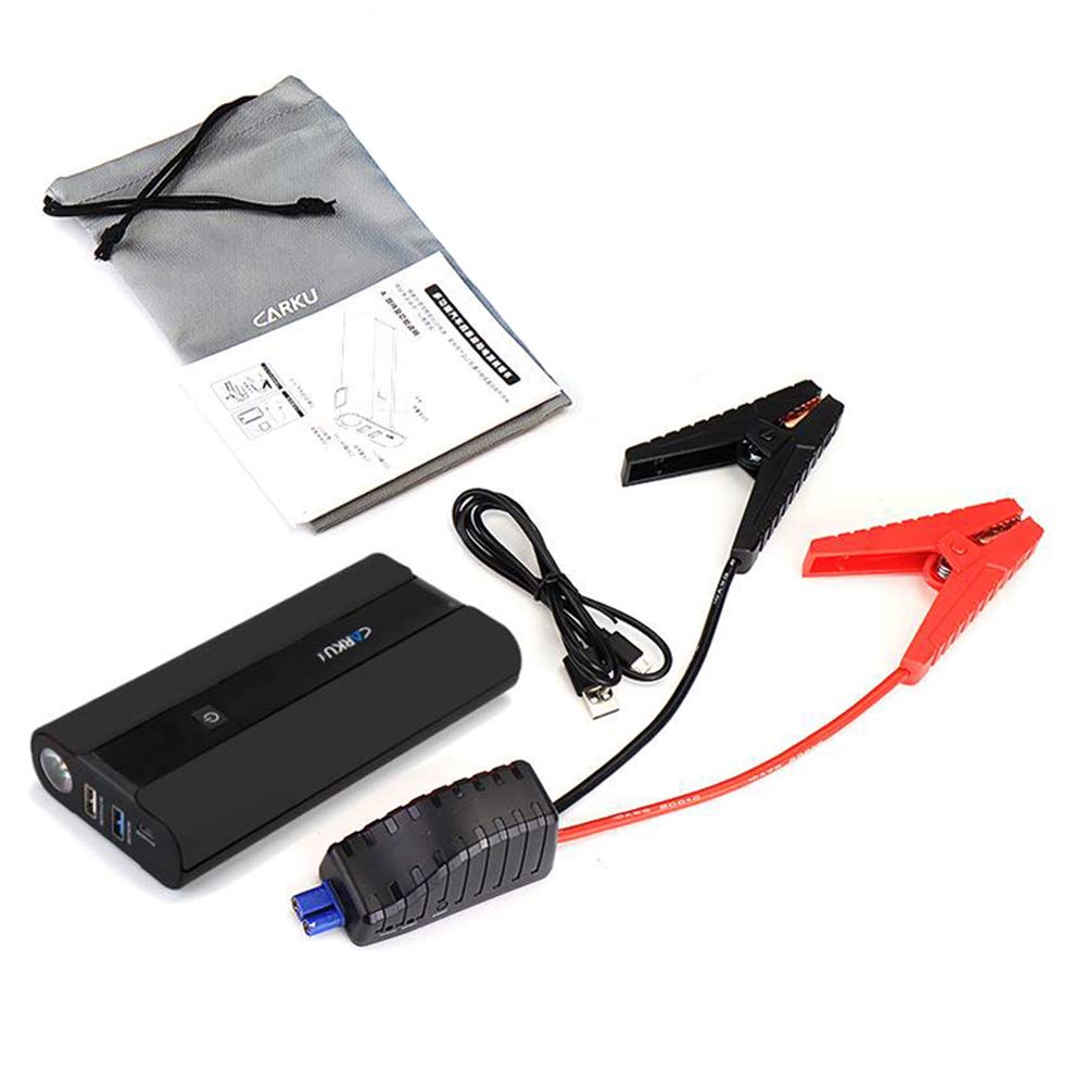 AKT 12V Démarreur de Batterie de Voiture 10000 Mah 600A Booster de Batterie d'urgence Banque d'alimentation Portable avec Booster de Moteur de Voiture LED Flashlight