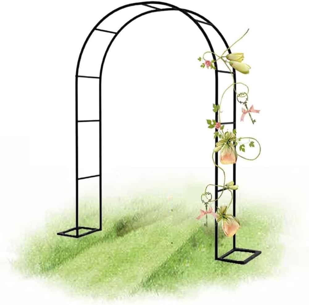 Grande arco da giardino in metallo per esterni, pergolato con struttura in acciaio, per piante rampicanti, supporto ad arco 3 m di larghezza x 2,2 m di altezza, decorazione da giardino durevole