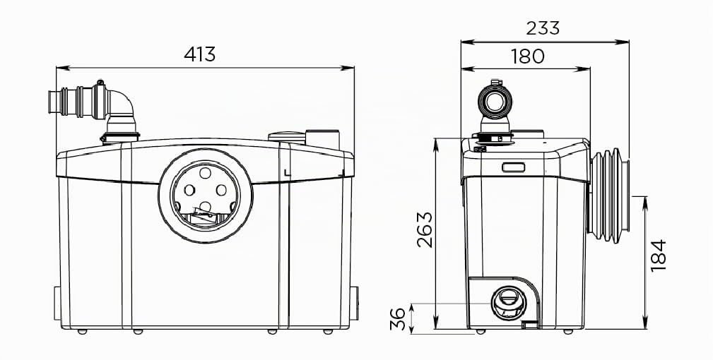 TRITURADOR SANIPRO WC+LAVABO+DUCHA+BIDE