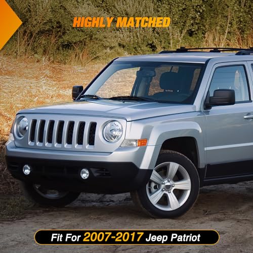 Image of Nilight Front Turn Signals Light Clear Amber Lens Parking Day Running Side Marker Lights Compatible with 2007-2017 Jeep Patriot Driver & Passenger Sides