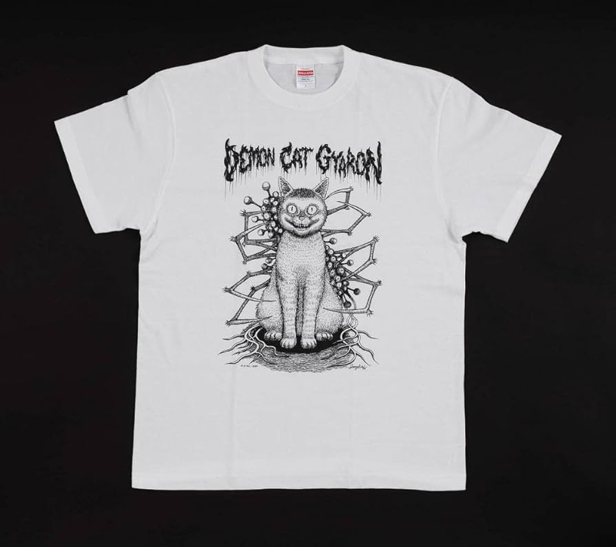 伊藤潤二 マニアック ギャロン コマTシャツ XL 伊藤潤二/ギャロン Tシャツ/ブラック｜墓場の画廊ONLINE STORE