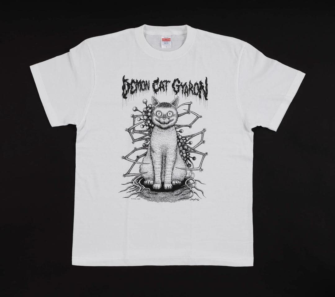 伊藤潤二 マニアック ギャロン コマTシャツ XL 伊藤潤二/ギャロン Tシャツ/ブラック｜墓場の画廊ONLINE STORE