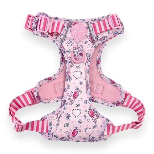 Pawesome Paws Boutique - Pettorina per cani con maialino extra piccolo, design Disney, regolabile, anti-tiro, con finiture riflettenti e fibbia robusta