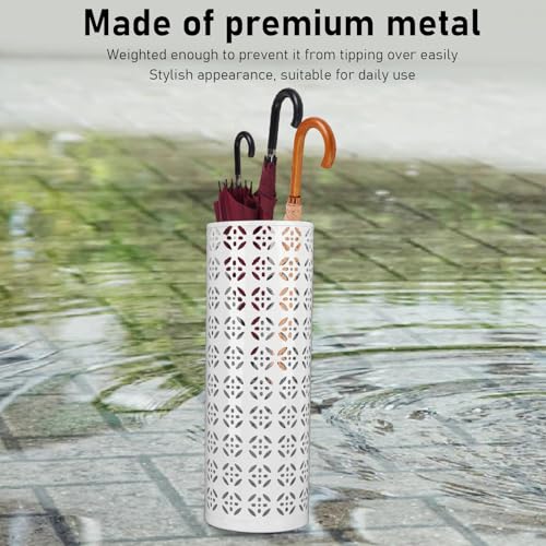 Organizador de Guarda-chuva, Redondo Padrão de Cobre Oco Metal Suporte para Guarda-chuva À Prova de