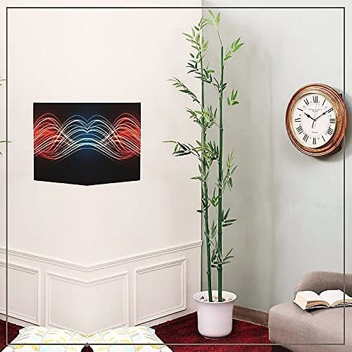 Image of Artificial Bamboo Tree for Home Decoration I Artificial Plant Bamboo Sticks Original Bamboo and Polyester Leaves Without Pot (2 Pieces; 1 Piece is 6.5 FEET Height; Green)