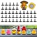YIBEICO 40pcs Duck Plug, Rubber Duck Mount, Flock Locker Rubber Duck Holder Dashboard for Jeep Dash & Fixed Display, Gift for Jeep Lover, (Rubber Duck Excluded) Double-Sided Stickers Included (40pcs)