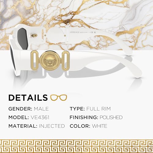 Image of Versace VE4361 Oval Heart Sunglasses for Men - Frame with Temples, eShades Eyewear Kit Included