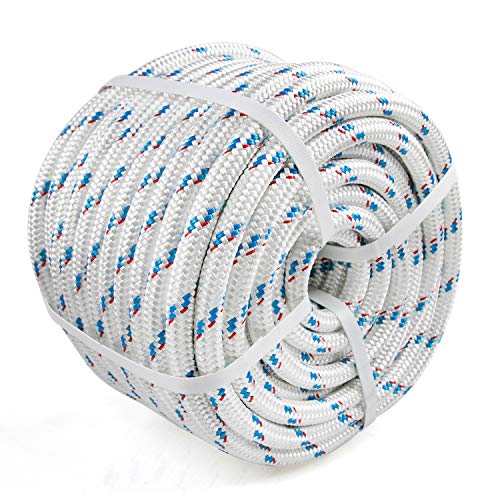 Perantlb Double Braid Rope, 5/8 inch by 150 feet, Weather Resistant Polyester Material, can be Used as Climbing Rope, Boat Rope…