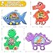 4 Pcs Animals Dinosaur Handheld Water Games, Water Toss Ring Game Aqua Toy Retro Pastime Toys for Kids Adults Portable Travel Game, Dinosaur Toys Valentines Exchange Gifts Party Favors