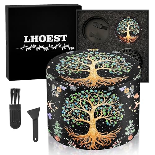 LHOEST Grinder métallique 63 mm Moulin à épices Sel Grinder arbres 4 couches Design Moulin avec grattoir et brosse en plastique pour cuisine