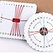 BILLIOTEAM 5 Pieces Braiding Disk Round Square Kumihimo Beading Cord Disc Braiding Braided Plate DIY Bracelet Loom Weaving Board (Round/Square Plate, White)