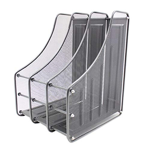 Mytobang - Archivador de tres marcos de metal, columna de tres filas, caja de archivo, estante para revistas, escritorio de oficina