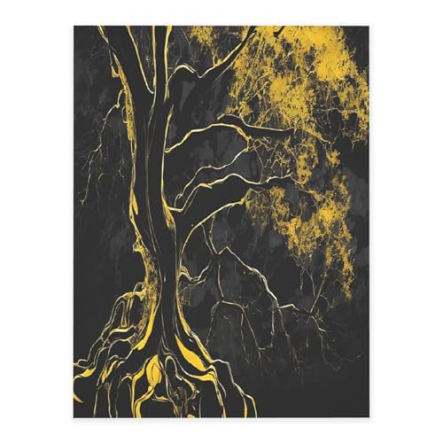 AUGUSTRUSH Kristall-Aufkleber Gold Schwarz 26,5x20cm