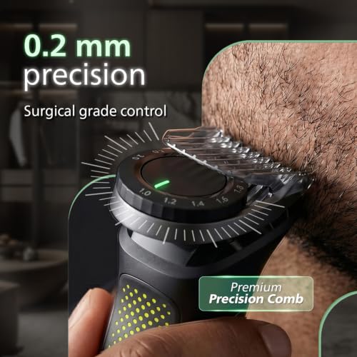 Image of Philips India's No.1 Men's Trimmer* | Luxurious Stainless Steel Design | BeardSense Technology | All-in-One Grooming Kit- Beard, Hair, Body, Intimate | 120min runtime | IPX7 | 5yr warranty* | MG9532