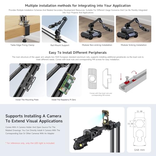 Waveshare Robotic Arm Kit, Desktop Robot Kit, 5 + 1 DOF, Based On ESP32, Wireless Control, 2-DOF Wrist Joint, Compatible with LeRobot, Adopts 5X All Metal ST3235 Bus Servos - Image 9