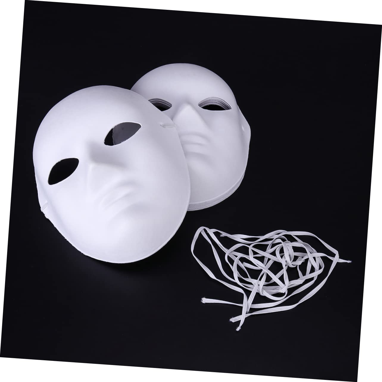 COLLBATH 16 Pz maschere vuote Maschera teriana maschera bianca carta di halloween verniciabile faccia cosplay white mask cosplay da graffiti costume