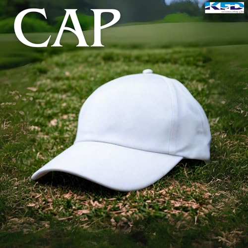 Image of Kaku Fancy Dresses White Peak Cap for School Sports Programme for Kids Outdoor Sports & Uniform Accessory - White