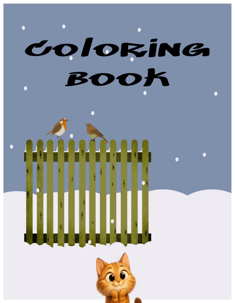 Animals Cute and funny bold coloring book for kids and adults
