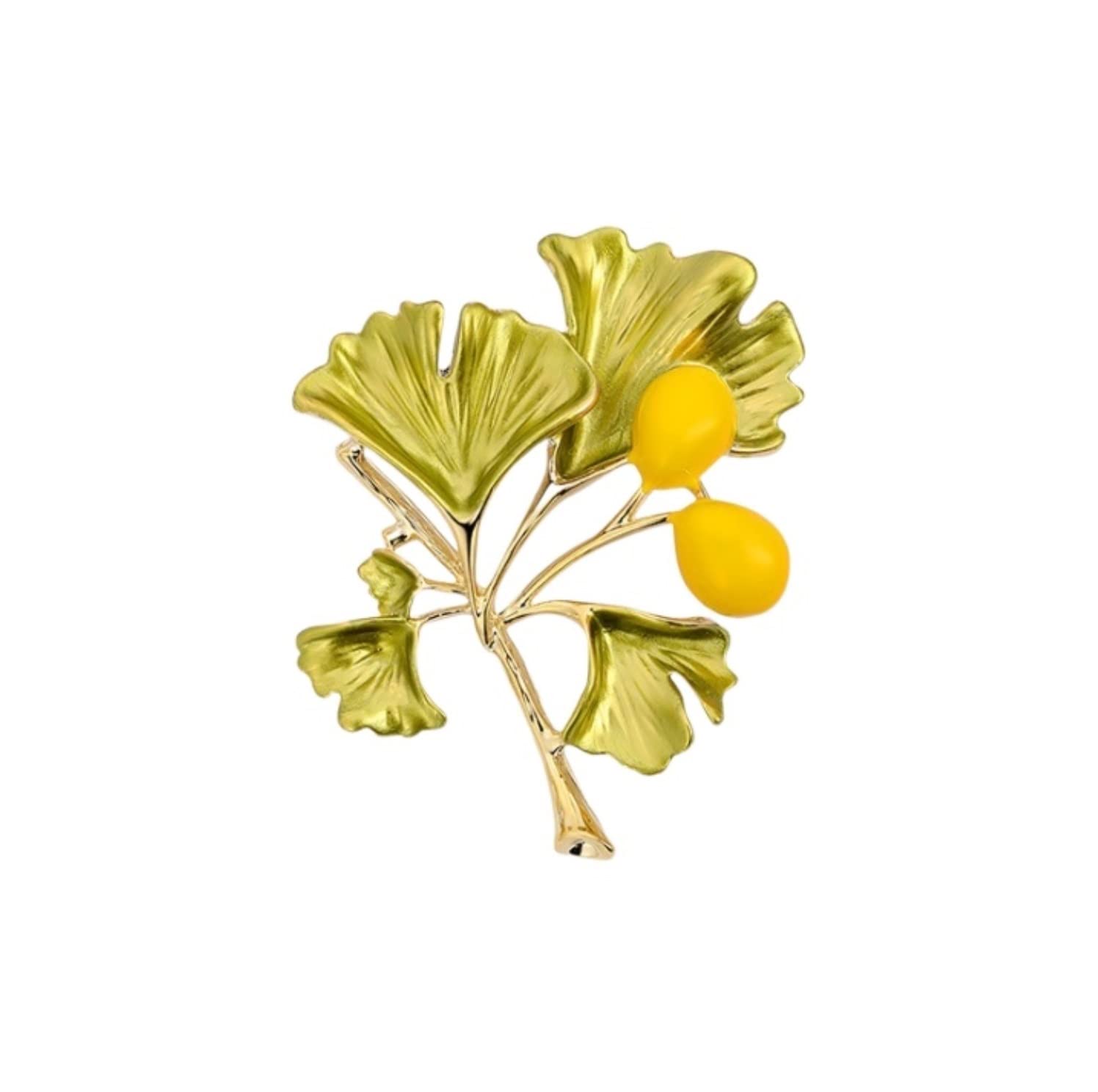Broszka Szpilki Ginkgo Leaf Broszka Odzież Akcesoria Panie Roślin Flower Party Cardigan Dekoracje Dla Kobiet
