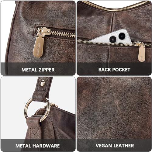 BOSTANTEN Purses for Women Leather Shoulder Bags Designer Handbags Ladies Hobo Bag - Image 6