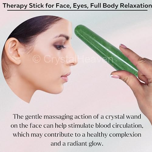 Image of Light Green Aventurine Crystal Wand - Smooth Crystal Wand for Energy Healing, Chakra Balancing, Meditation and Home Decor - Crystals and Healing Stones for Gift