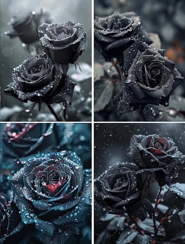 Kit Diamond Painting Roses 4 pièces 70x95cm pour adultes et enfants