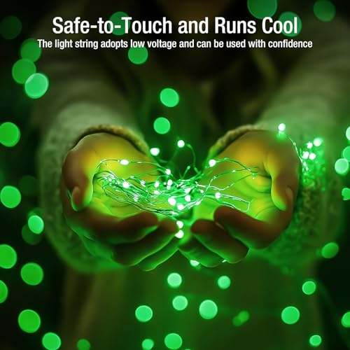 Image of 6 Pack Fairy Lights Battery Operated - 7ft 20 Led Twinkle Lights 3 Modes, Bulk Mini St. Patrick's Day Decorations String Lights Waterproof for Mason Jars Vases DIY Party Wedding Christmas - Green