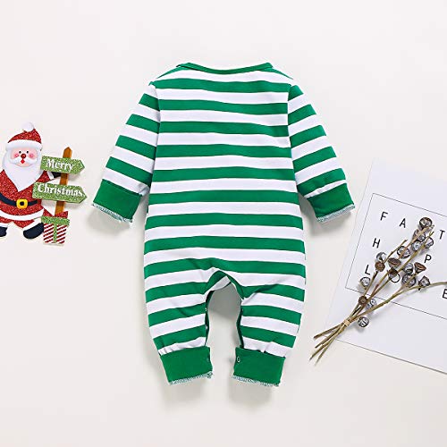 YOUNGER STAR Infant Newborn Baby Christmas Outfit Stripe Bodysuit Winter for Boys Girls Romper Clothing Set2